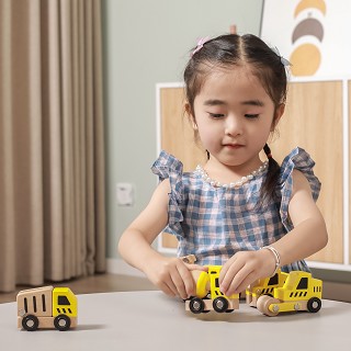 Viga Toys® Wooden Construction Vehicles – 6-piece set